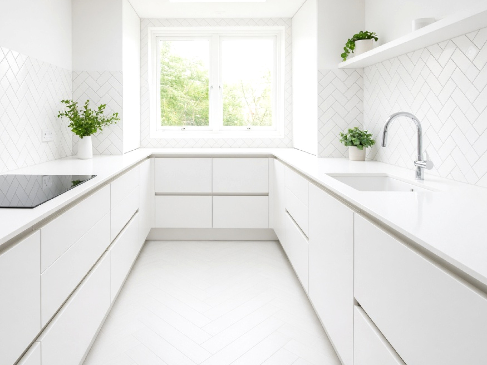 Bright kitchen worktop ready for professional installation